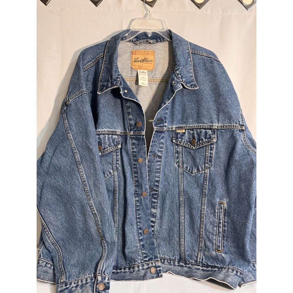 VTG Levi Strauss Signature Mens Denim Trucker Jacket 100% Cotton 4XL Workwear